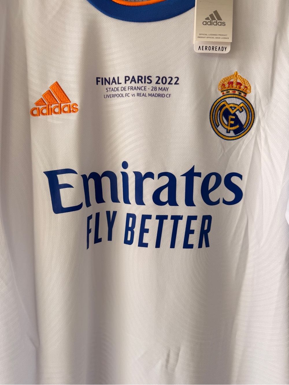 Benzema Real Madrid 2022 Final White Soccer Jersey Men - Picture 3 of 4